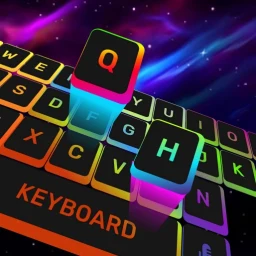 Symbol von Neon LED Tastatur: RGB Font